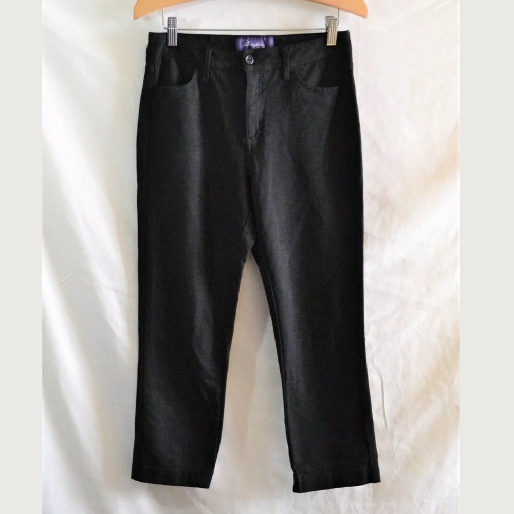 NYDJ Lift Tuck Black Cropped Capri Pants Size 4P